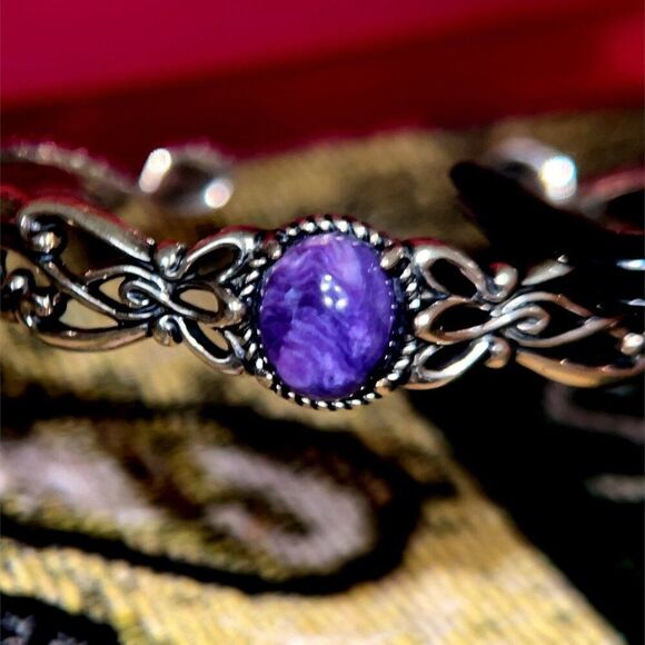 Carolyn Pollack Purple Stone Cuff - Picture 8 of 9